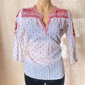 Liz Clairborne tribal button top blouse. Small